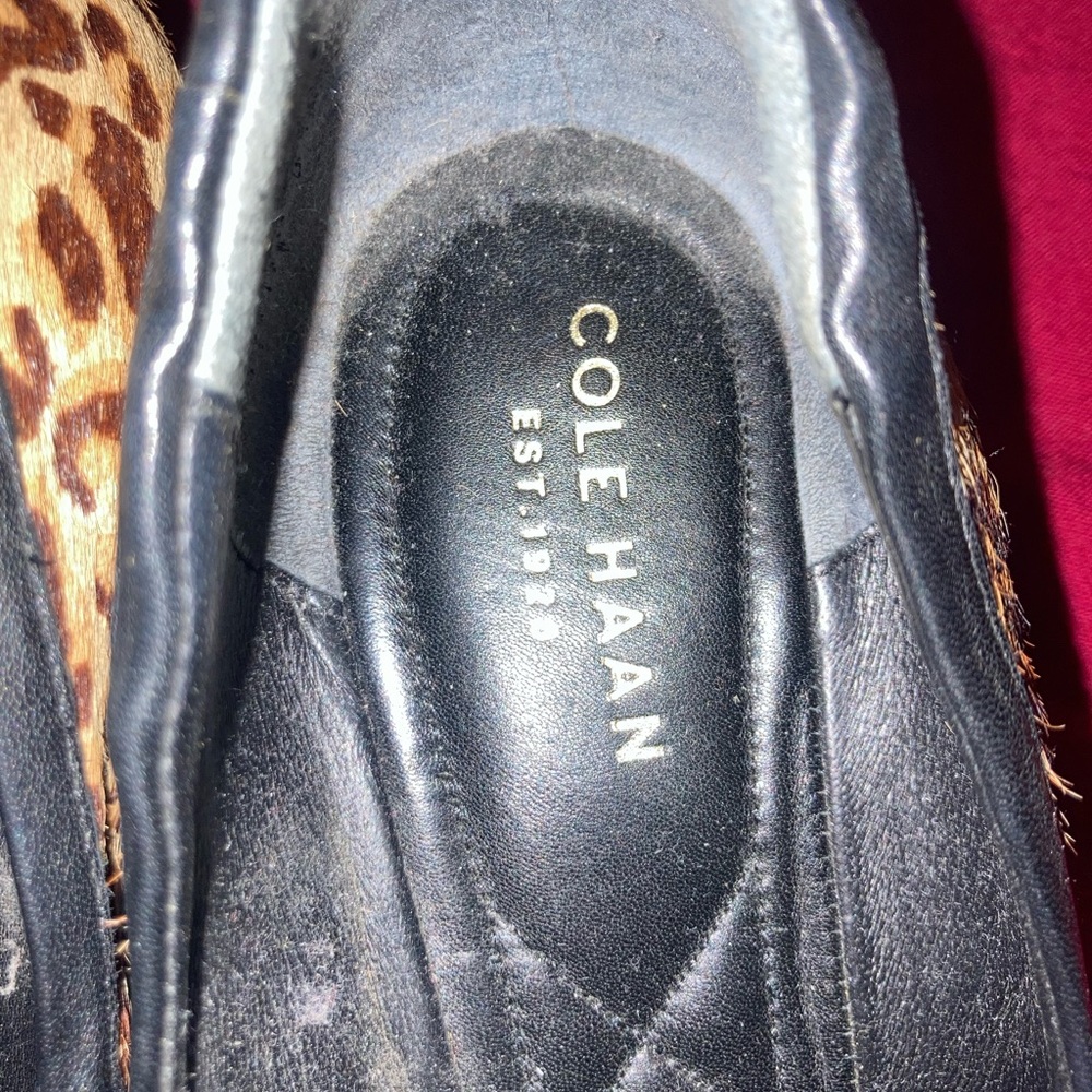 Cole Haan Leopard Animal Print Ballet with Slight Wedge 8.5 - Picture 6 of 7
